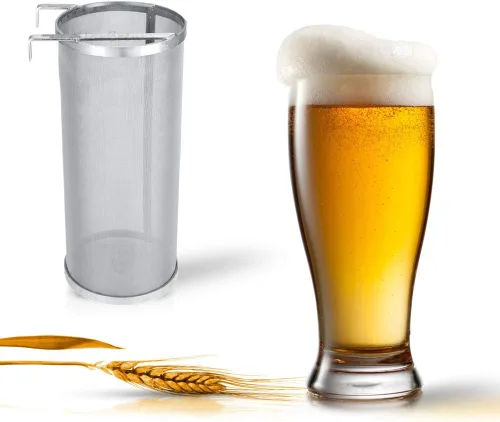 Vista 7 de Colador de araña de 300 micrones de 6 x 14 pulgadas para hervidor de filtro de cerveza casera