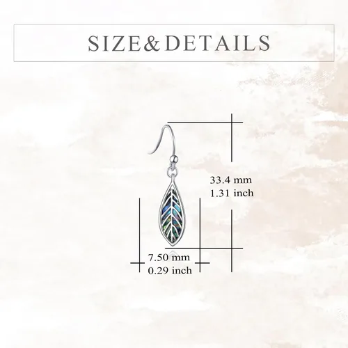 Vista 4 de YFN Aretes de plata de ley con diseño de luna, estrellahoja, pentagrama, luna creciente, estrellahoja, joyería de regalo para hombres y mujeres