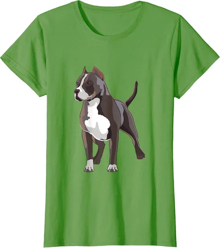 Vista 37 de American Bully Dog Holder Illustration for Dog Lovers T-Shirt Negro