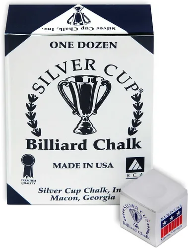 Vista 3 de Silver Cup caja de gis para tacos de pool/billar, 12 cubos.