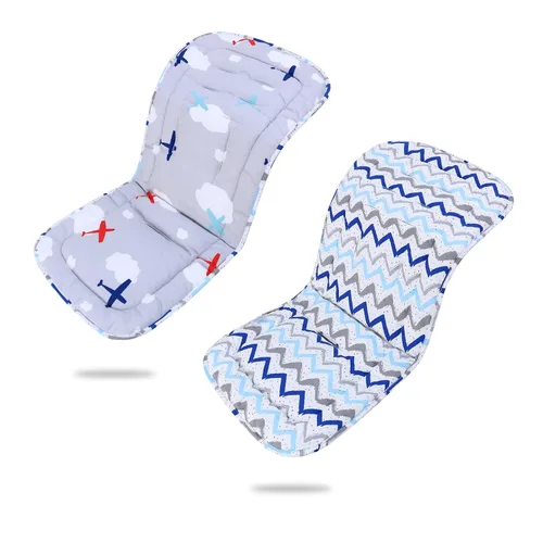 Vista 24 de Cojín para cochecito de bebé, inserto de asiento de automóvil infantil - reversible, universal, transpirable y suave, alfombrilla para cochecito