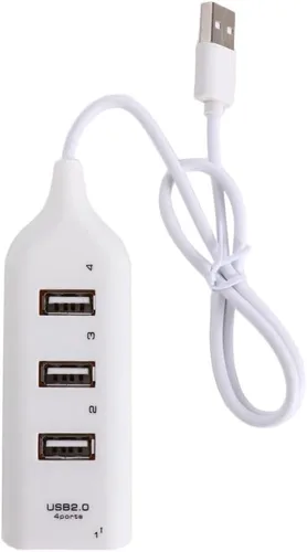 Vista 3 de Vctitil 2 unids 4 puertos USB 2.0 Hub Mini adaptador de corriente de 4 puertos USB Splitter Accesorios de computadora Receptor de portátil de 4