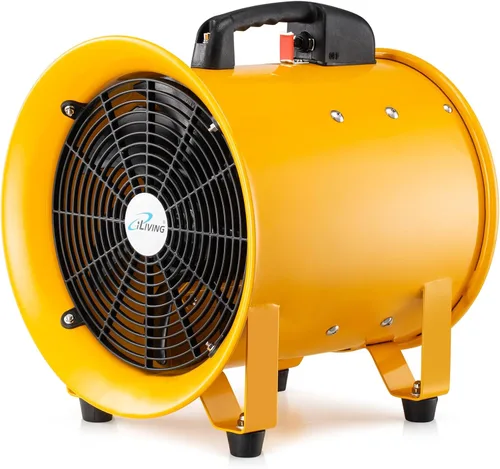 Vista 9 de iLiving Soplador de alta velocidad, extractor de humos, extractor portátil y ventilador (utilidad de 10 pulgadas)