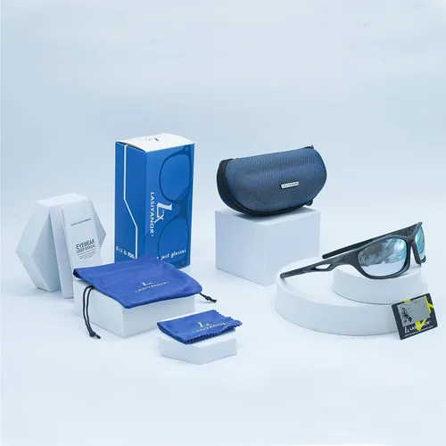 Vista 6 de Lasiyanor Gafas de sol deportivas polarizadas TAC ligeras TR90 ajustables para las patillas de la nariz para correr ciclismo UV400 para hombres