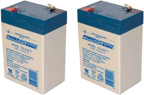Vista 2 de Power Sonic PS-640 6V 4.5AH SLA BATERÍA F1 DE ENCENDIDO RÁPIDO TERMINALES DE TAB - Paquete de 2