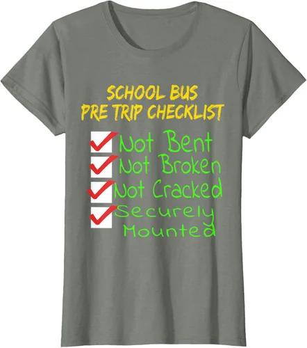 Vista 13 de Camiseta de camionero para conductor de autobús escolar CDL, Negro, S