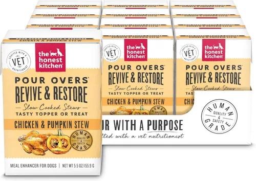 Vista 15 de The Honest Kitchen Alimento funcional de grado humano: Salud del corazón - Caldo de pavo y salmón estofado de comida para perros, 5.5 onzas x 12