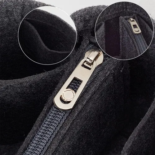 Vista 3 de WADORN Inserto organizador de bolso de fieltro, forro de inserción de bolso para LV Cannes, organizador de bolsa redonda con forma de barril, bolsa