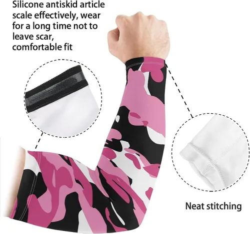 Vista 39 de CLOHOMIN Mangas para brazos, protección solar, mangas de compresión, cubierta de tatuaje para mujeres y hombres, manga deportiva atlética refrescante