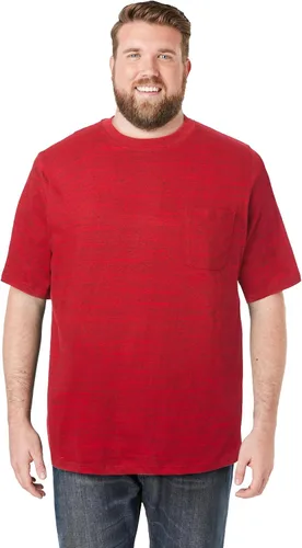 Vista 16 de KingSize Big & Tall Shrink-Less - Camiseta ligera, con cuello redondo, con bolsillo para hombre Gris Caliente Carbón