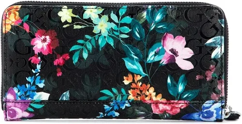 Vista 2 de GUESS Cartera con cremallera y logotipo de Broderick para mujer Negro Cremallera - Cartera alrededor