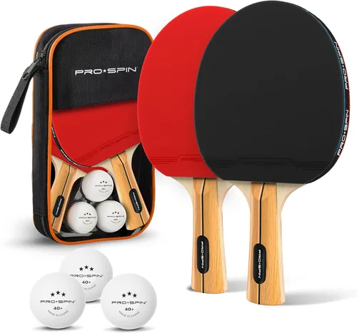 Vista 11 de PRO-SPIN Palas de Ping Pong - Set de alto rendimiento con raquetas de tenis de mesa premium, pelotas de ping pong de 3 estrellas, estuche