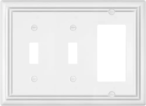 Vista 25 de Juego de 1 placa de pared de metal, bronce envejecido Midsize 1 Toggle 1 Decorator Combo Wall Plate for GFCI Outlets, Light Switches, Ideal for