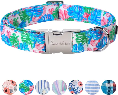 Vista 63 de Unique style paws Collar de perro con hebilla de plástico con colgante, collar de cachorro para primavera y verano, traje de baño para fiesta
