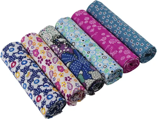 Vista 3 de UOOOM 6pcs 19.7 x 19.7 in Patchwork algodón tela DIY costura hecha a mano acolchado tela diferentes diseños (U-b902)