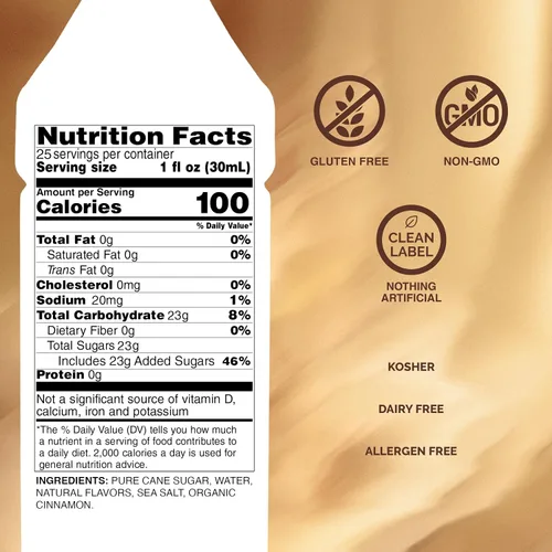 Vista 2 de Monin - Jarabe de mantequilla de manzana con caramelo, sabor a caramelo mantecoso y manzana cocida, sabores naturales, ideal para lattes calientes