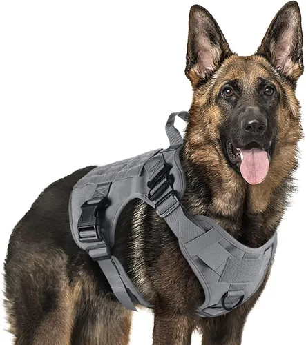 Vista 15 de rabbitgoo - Arnés táctico para perros pequeños, arnés resistente para mascotas con asa, chaleco de servicio sin tirones para razas pequeñas, chaleco