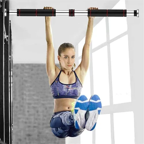 Vista 7 de Barras de entrenamiento ajustables de acero horizontal para puerta para el hogar, barra de deporte, entrenamiento, dominadas, entrenamiento