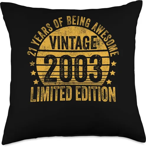 Vista 4 de Retro 21st Birthday Gifts Men Women Throw Pillow