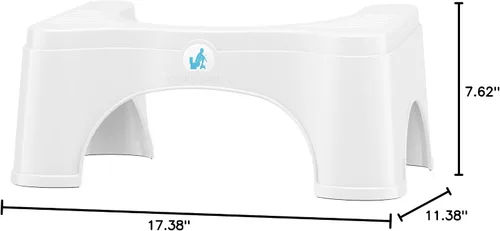 Vista 9 de Squatty Potty Taburete De Inodoro De Baño Original 2.0 Base 7 Pulgadas - Blanco Taburete de baño ergonómico para sentadillas para mejorar la salud