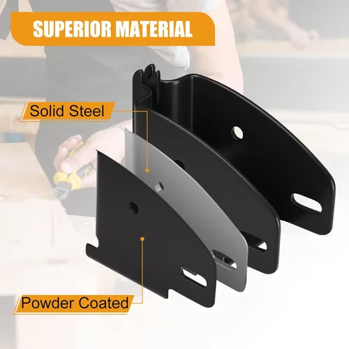 Vista 3 de Eapele 4 accesorios de enchufe de extremo de viga de madera E-Track, acero recubierto de zinc, compatible con 2x4 2x6, añade barras de bloqueo