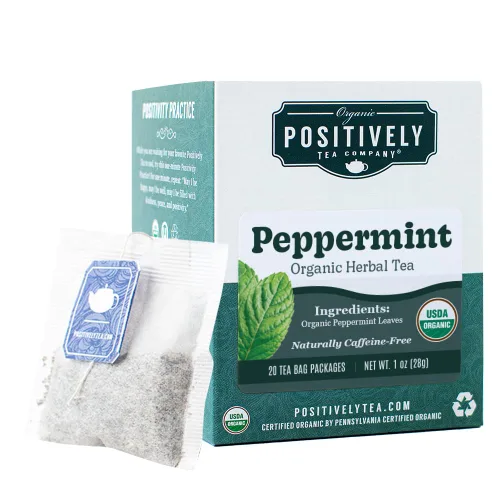 Vista 63 de Bolsas de hojas sueltas para té. Orgánicas por USDA. Positively Tea LLC.