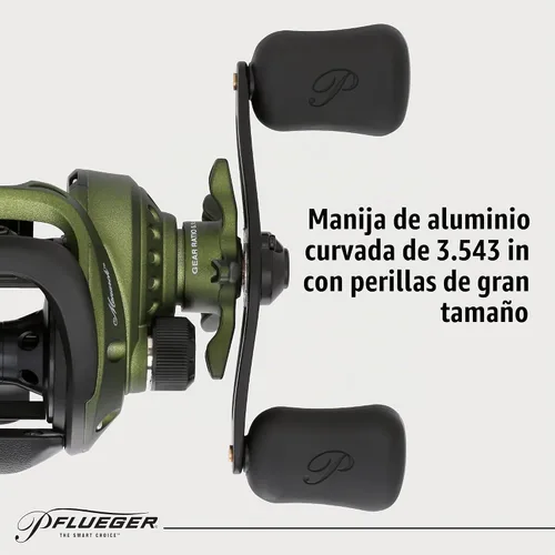 Vista 6 de Pflueger Combo de carrete de cebo y caña de pescar Monarch de perfil bajo