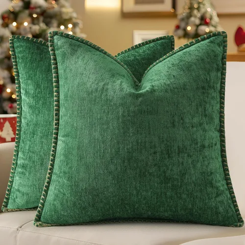 Vista 49 de decorUhome Juego de 2 fundas de almohada de felpilla suave y acogedora de otoño de 12 x 12 pulgadas, fundas decorativas modernas de terciopelo Aqua