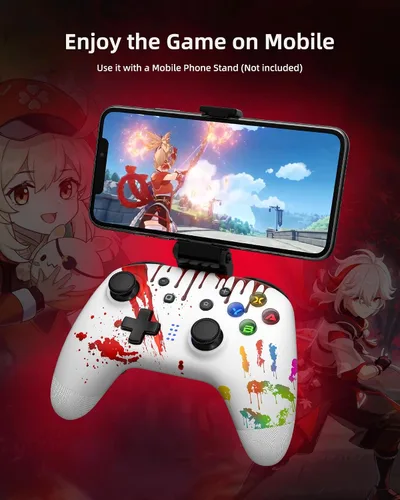 Vista 4 de REDSTORM Control Switch Pro para Nintendo SwitchSwitch LiteOLEDAndroidiOSPC, controlador de interruptor inalámbrico con 4 botones programables