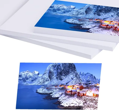 Vista 10 de LUNARM 50 hojas de papel fotográfico, papel fotográfico brillante de 4"x6" para impresora de tinta de color, papel fotográfico de 180 g/m²