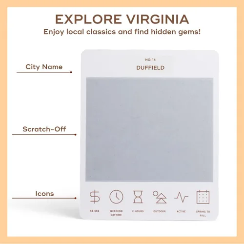 Vista 7 de Reach International Outfitters Lista de Aventuras de Virginia: 50 Tarjetas para Rascar para Actividades al Aire Libre, Atracciones Turísticas