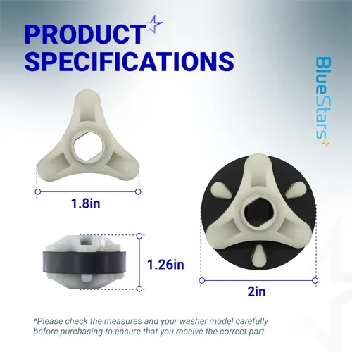 Vista 3 de Kit de acoplamiento de motor de núcleo metálico BlueStars 285753A para piezas de lavadoras Kenmore Whirlpool - Reemplaza AP3963893, PS1485646