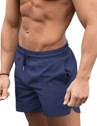 Vista 12 de COOFANDY Men's Swim Trunks Quick Dry Board Shorts Swimwear Bathing Suit Un negro