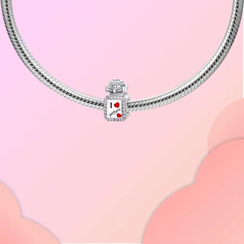 Vista 2 de LUXILLA Abalorio de plata de ley 925 para madre, hija, abuela, para familia, amor, madre, hija, abuela, para pulseras, collares, dijes, joyas