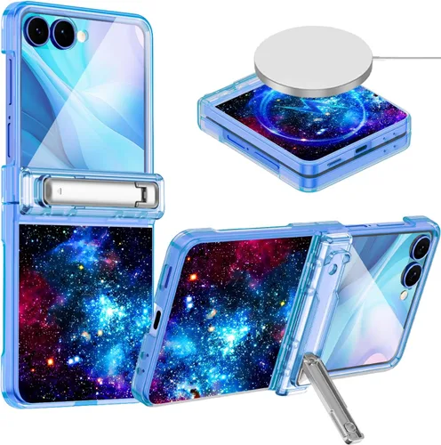 Vista 19 de Hekodonk Funda para Galaxy Z Fold 6, compatible con MagSafe, brilla en la oscuridad, protector de pantalla frontal, soporte, protección de bisagra