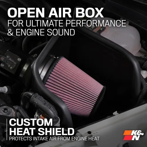 Vista 6 de K&N Kit de admisión de aire frío: aumenta la aceleración y la potencia de remolque, garantizado para aumentar los caballos de fuerza hasta 10 HP