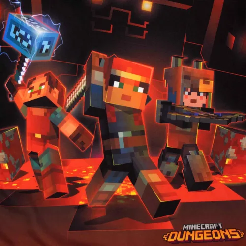 Vista 2 de Minecraft Sudadera con capucha sublimada de manga larga para niños y adolescentes