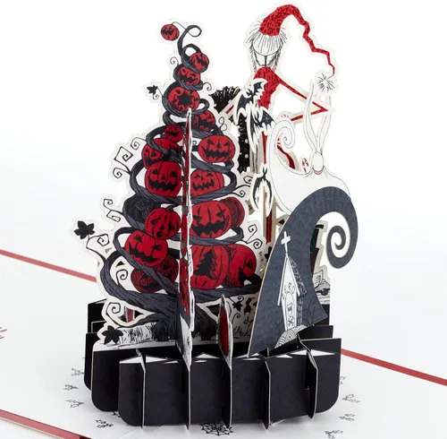 Vista 4 de Hallmark Tarjeta de Navidad desplegable Signature Paper Wonder (Nightmare Before Christmas)