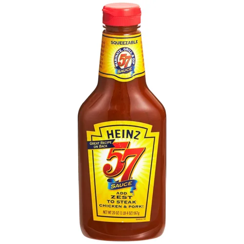 Vista 14 de Heinz 57 Salsa original (botella de 20 onzas) Salsa de carne picante con una mezcla secreta de especias, versátil para asar y sumergir, ideal
