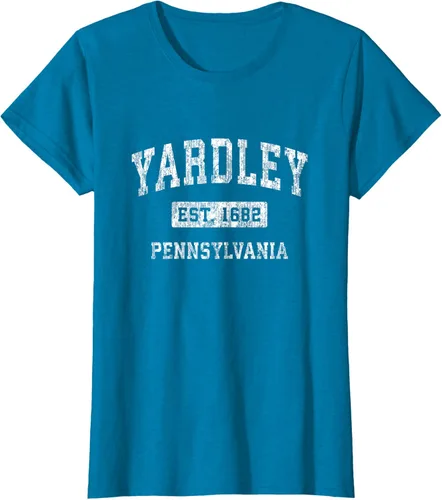 Vista 82 de Yardley Pennsylvania PA - Camiseta de manga corta, diseño deportivo