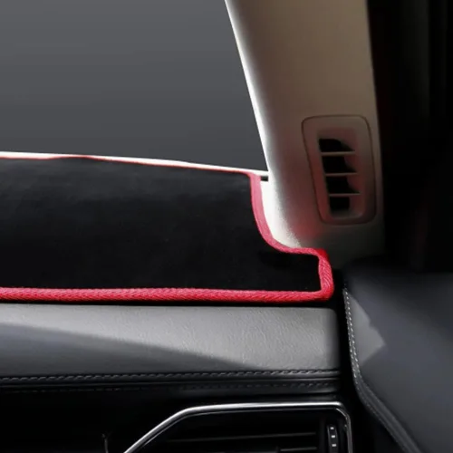 Vista 6 de Beerte Cubierta negra para salpicadero de automóvil para Mazda CX-5 2026 2025-2017 de franela para consola central, protector solar (sin HUD)