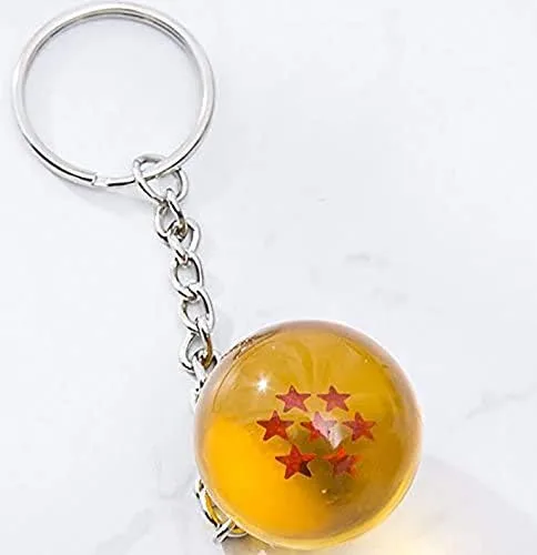 Vista 3 de Thedmhom 1 llavero de bola transparente de anime 2018 con forma de bola de dragón llavero de bola de 7 estrellas novedoso colgante de regalo pequeño