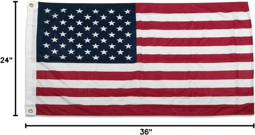 Vista 2 de Bandera de Estados Unidos de poliéster de 2 x 3 pies