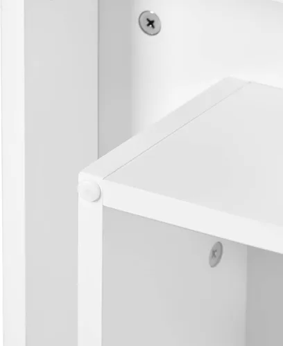 Vista 9 de Harper & Bright Designs Mesa auxiliar de alto brillo con luces LED de 16 colores, mesa de centro cuadrada de 2 niveles, mesa auxiliar de cóctel