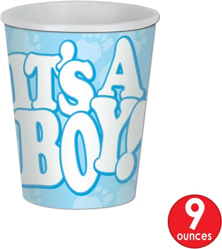 Vista 3 de ¡Es un chico! Vasos para bebidas