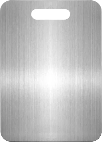 Vista 7 de Tabla de cortar de titanio para cocina, tablas de cortar de titanio 100% puro, juego de tablas de cortar de acero inoxidable 304 de grado