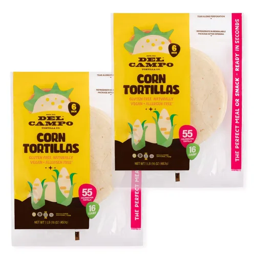 Vista 9 de Del Campo Tortillas de maíz suaves, Bolsa redonda de 6 in, 1 lb lb. Auténtica comida mexicana de maíz 100 % natural, sin gluten Opciones