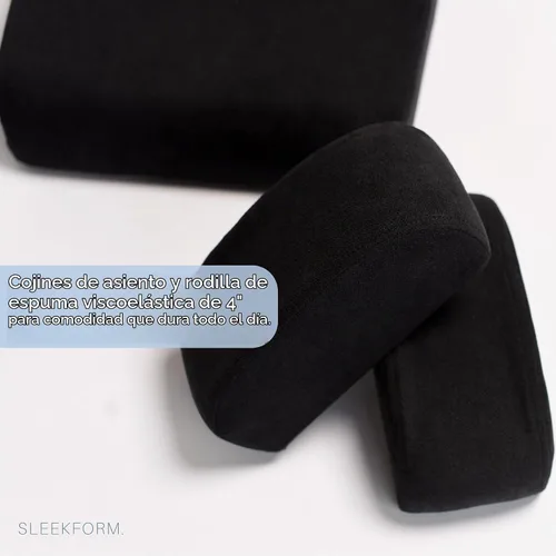 Vista 6 de Sleekform Silla ergonómica de rodillas Taburete balanceado de madera Silla de postura para malas espaldas, dolor de cuello y alivio de tensión