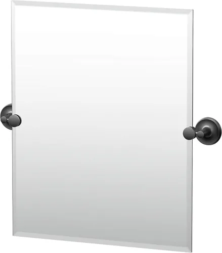 Vista 9 de Gatco Designer II - Espejo rectangular sin marco, cromado, montado en la pared, 24 pulgadas de alto x 19.50 pulgadas de ancho, espejo biselado