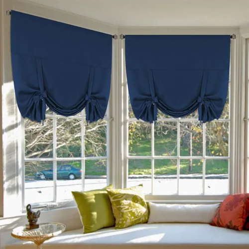 Vista 27 de H.Versailtex Estor Enrollable Borgoña para Ventana Pequeña con Aislamiento Térmico de Ahorro de Energía Panel de Cortina Corta con Bolsillo